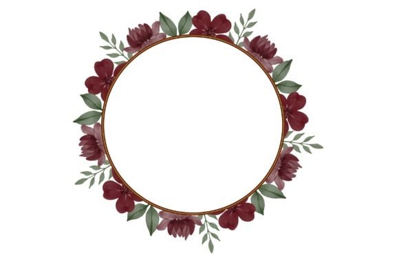 Capturing Elegance with a Maroon Floral Frame