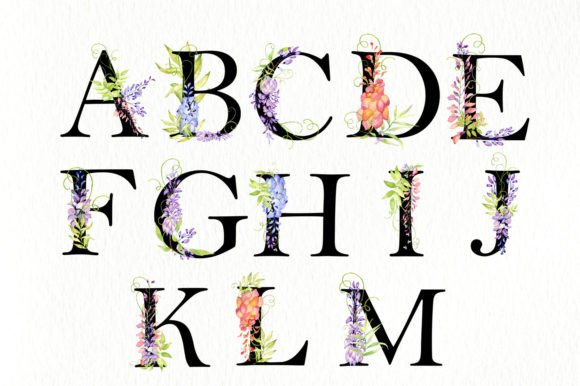 Floral Alphabets: Artful Letters for Creative Expression