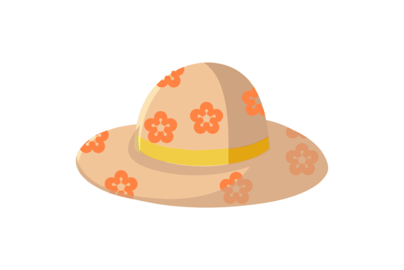 Floral Beach Hat: A Versatile Design Asset