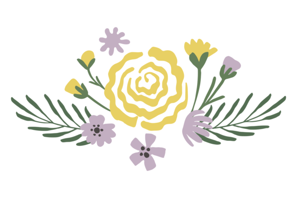 Hand Drawn Wedding Decor: A Floral Pattern Element for Your Creative Toolkit