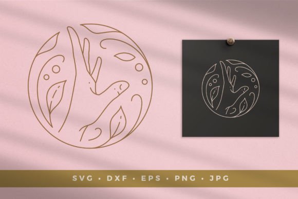 Hand in Round Floral Frame Line Art: A Flexible Design for Crafting