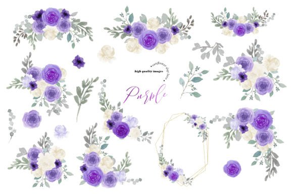 Lilac Purple Floral Clipart: Your Versatile Creative Toolkit