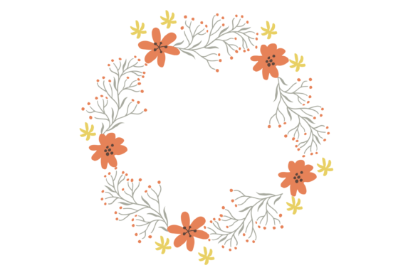The Botanical Frame Circle: Your Versatile Round Floral Ornament