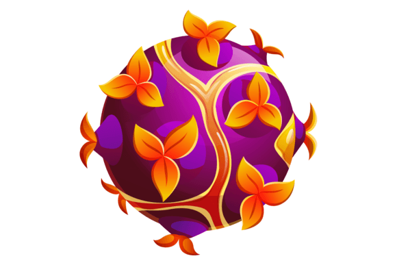 The Fantasy Planet with Golden Floral Leaves: A Gateway to Creative Worlds