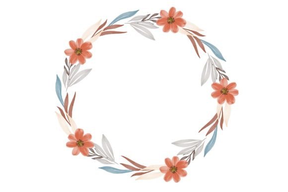 The Versatile Charm of the Orange Floral Wreath Illustration