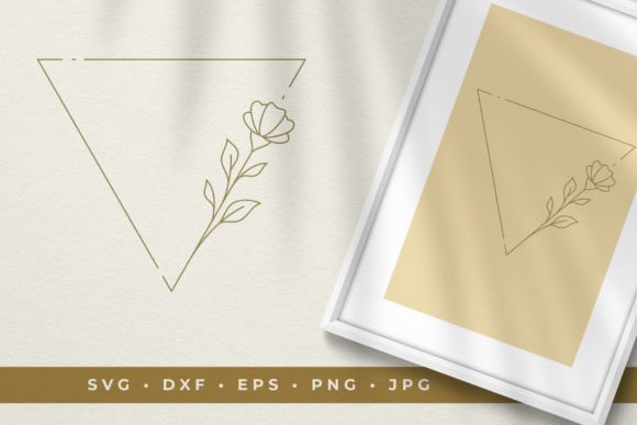 The Versatile Floral Line Art Triangle Frame for Your Creative Toolkit