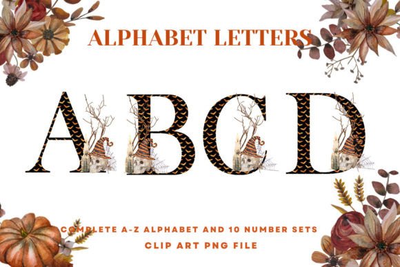 Your Ultimate Halloween Alphabet: The Boho Floral Skull3 Clipart Set